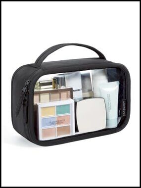 TSA Approved Clear Toiletry Bag Large Opening Travel Makeup Bag